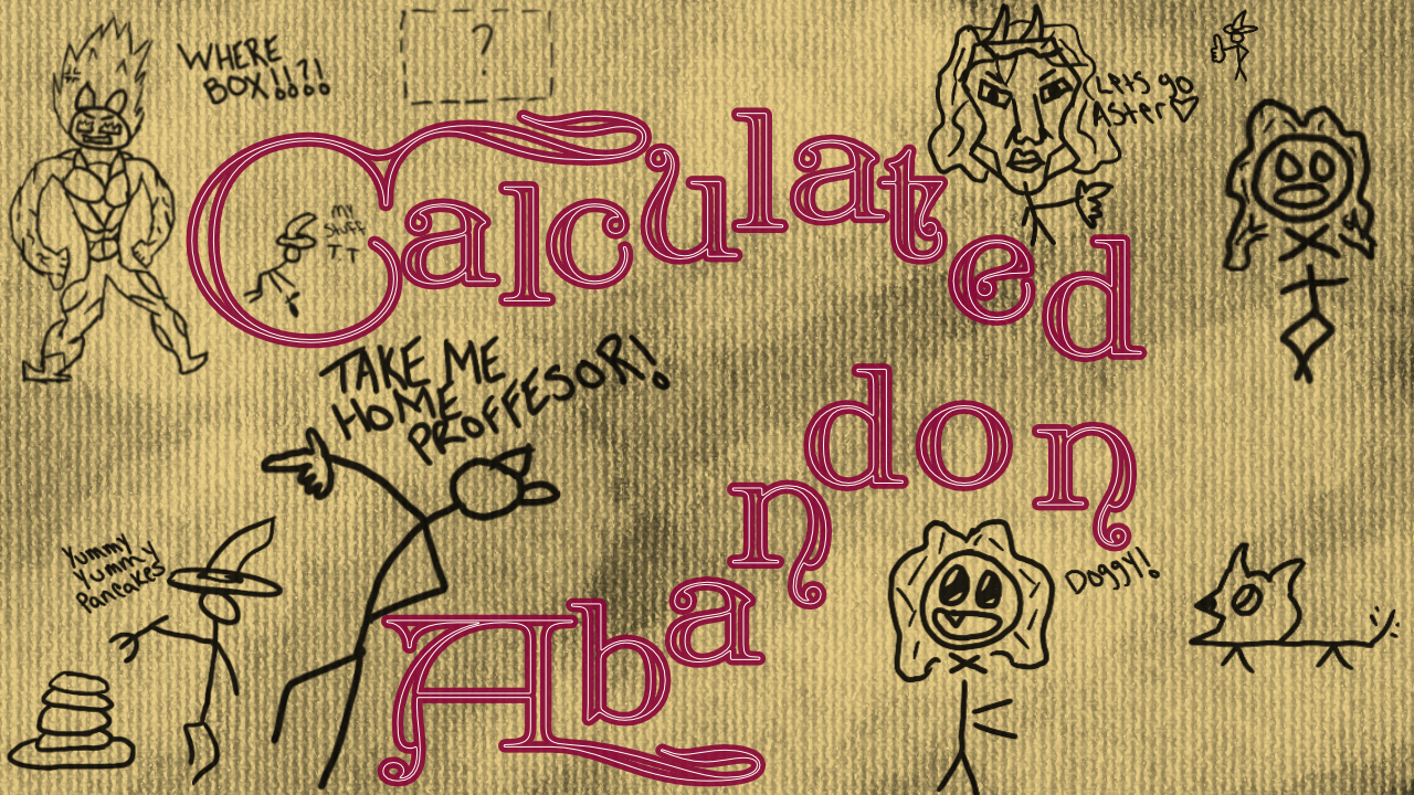 Cover for the fifth session of Anthe, "Calculated Abandon". The party is sketched by The Painter in all of their sass. Drawn by Shu.